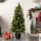 4.5ft. Pre-Lit Oregon Pine Artificial Christmas Tree in Decorative Planter, Warm White Lights